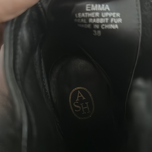 ASH EMMA LEATHER RABBIT BOOTIES - Picture 5 of 6